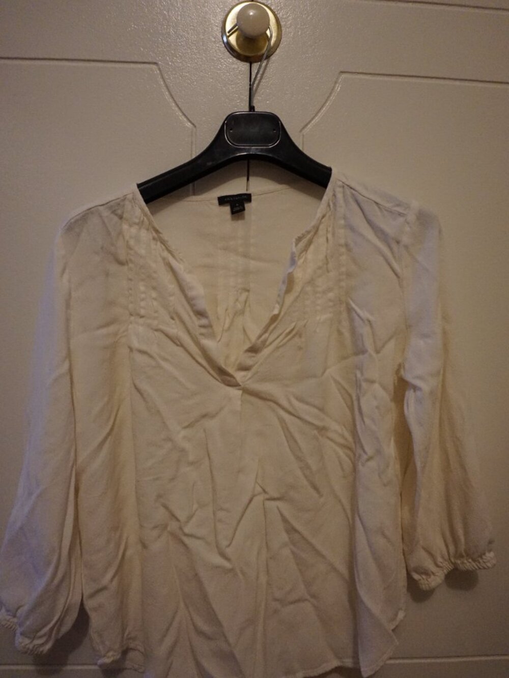 Ann Taylor White Long Sleeve Blouse - Picture 2 of 5